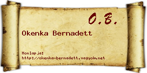Okenka Bernadett névjegykártya